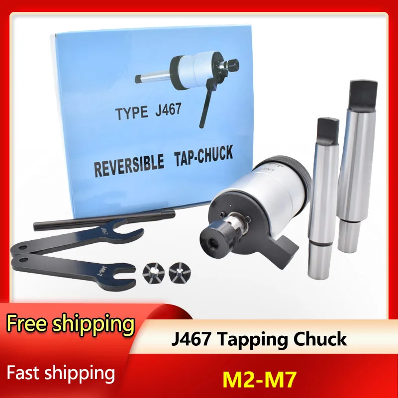 

J467 Tapping Chuck Adjustable torque M2 M7 (5/64-1/4) Auto reversible Tapping Head JSN7 Taps Tool