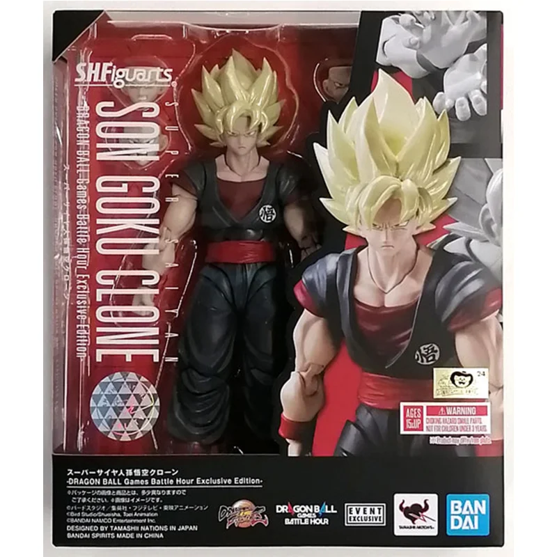 Original Genuine S.H.Figuarts SHF DRAGON BALL Games Battle Hour SON GOKU CLONE Bandai Anime Model Toys Action Figure Gifts