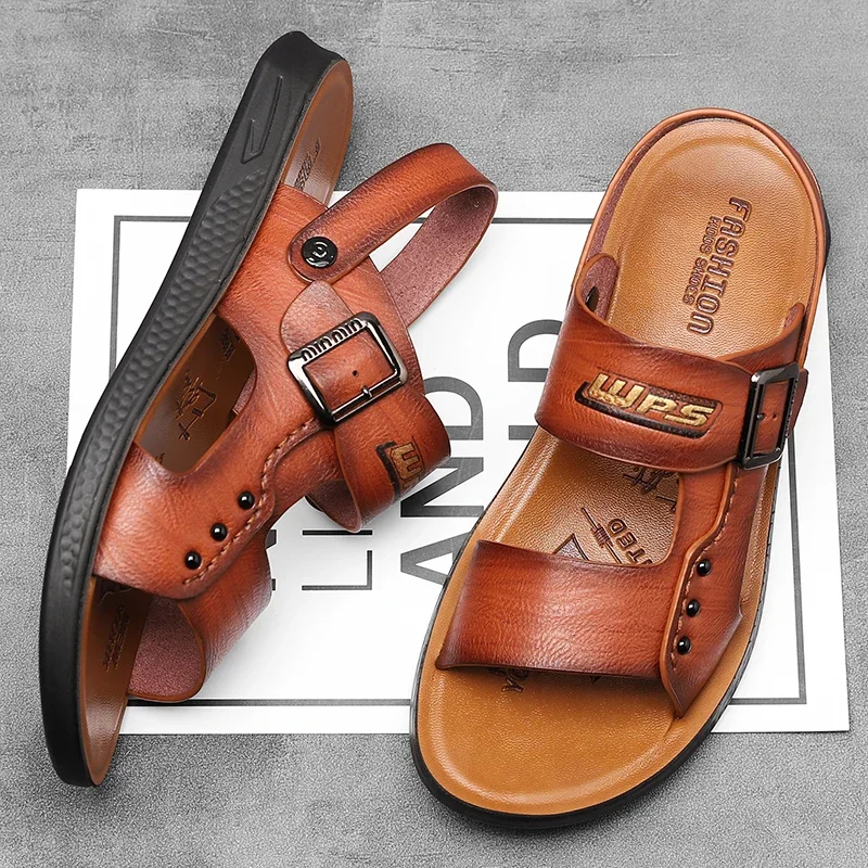 Outdoor Anti-Slip Sandals for Men, Beach Shoes, Can Be Used in Two Ways for Men, with Soft Sole, Beach Shoes