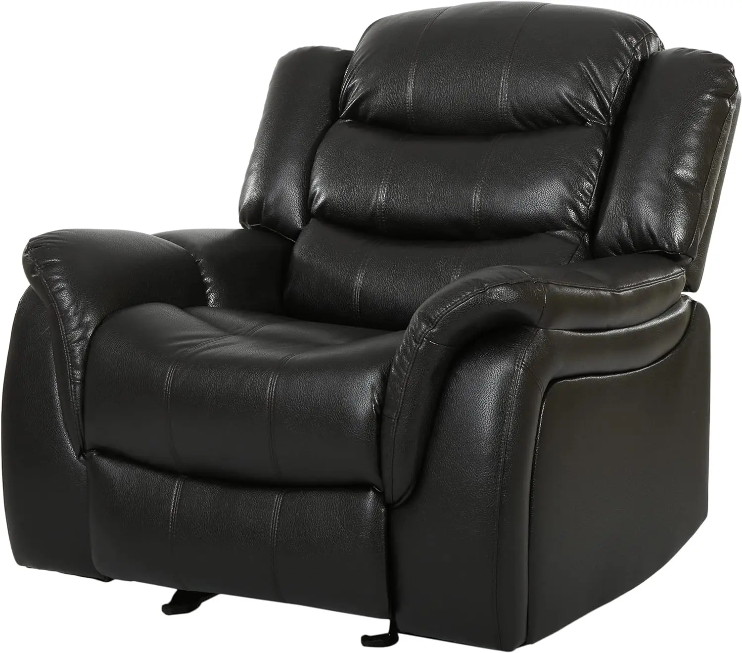 Merit Black Leather Recliner/Glider Chair