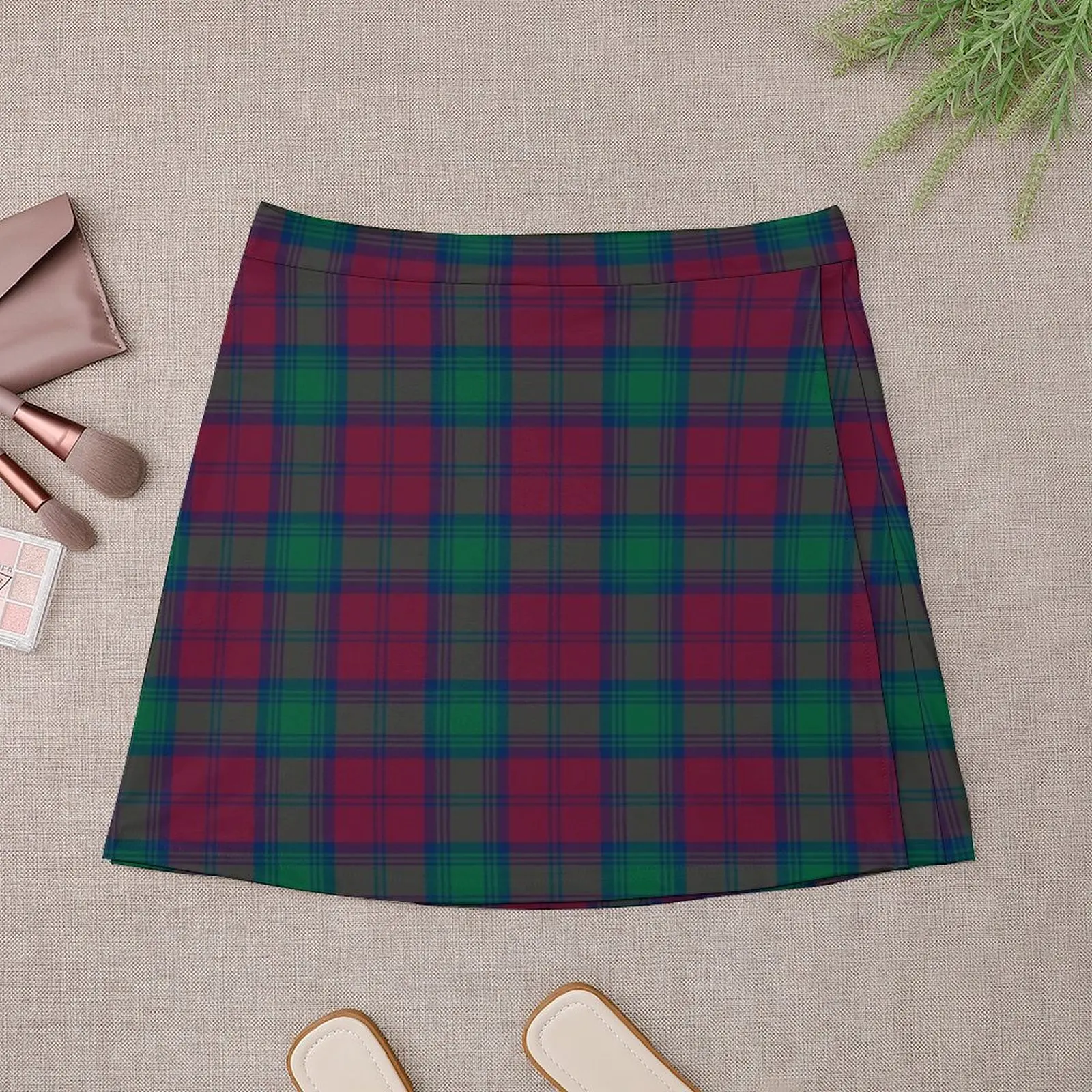 Clan Lindsay Tartan Minirock, kurze Röcke für Damen, Damenbekleidung, Korea, stilvoller Minirock