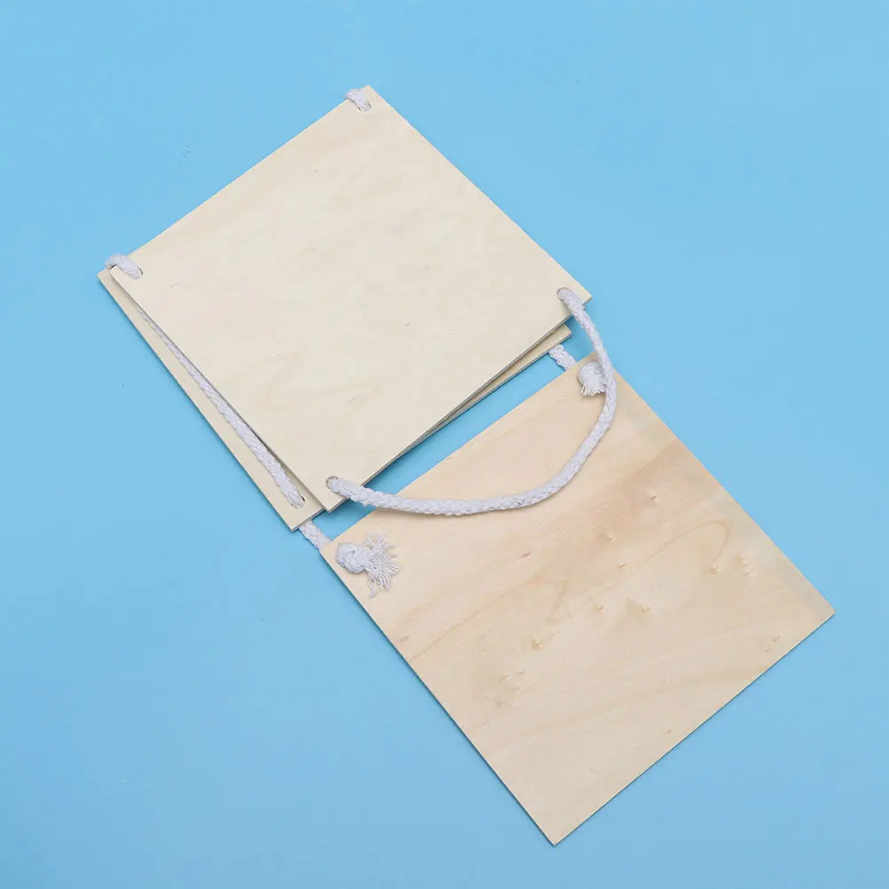 2 قطعة لوحة عرض جدارية خشبية بلون قلادة فارغة لوحة رسم يدوية ديكور معلق للمنزل مقهى مطعم متجر #6