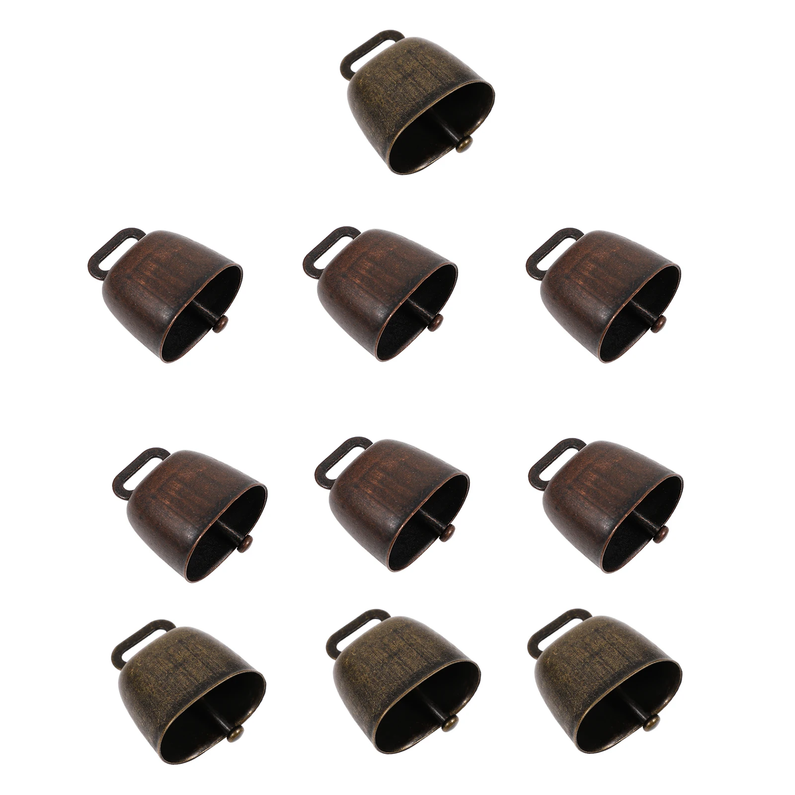 

10pcs Retro Pet Bells Vintage Iron Animal Bell Anti-Theft Loud For Cow Horse Sheep Decoration Farming Accessories