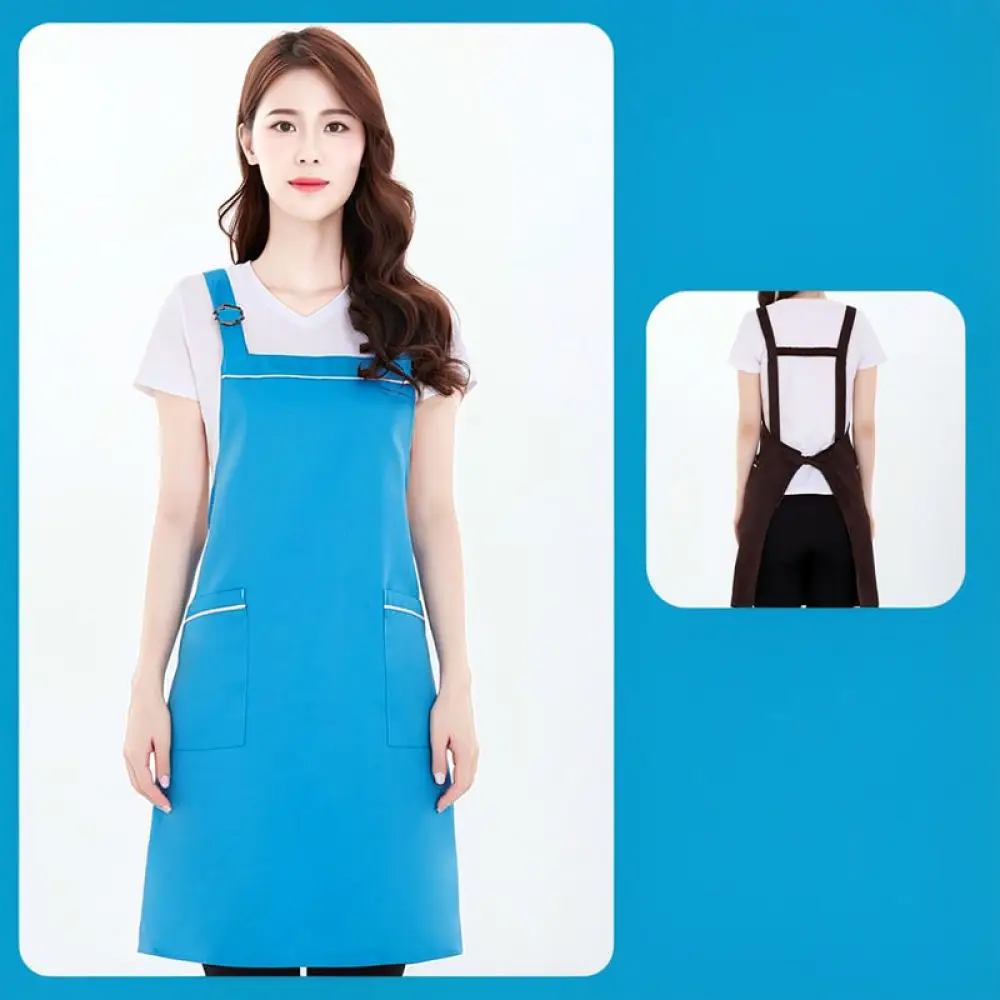 Practical Cotton Kitchen Apron Adjustable Bib Restaurant Service Uniform For Men Women Chef Cooking Catering Workwear Gear