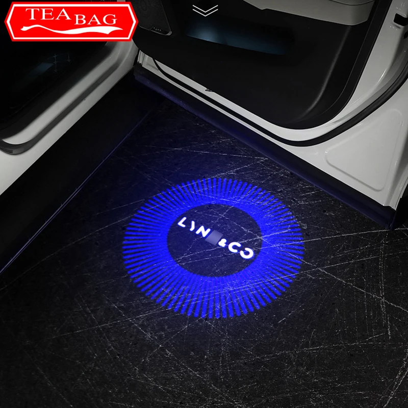 For Lynk&Co 01 05 Car Door Logo Light Welcome Lamp Laser Light Wireless Lights Floor Lights Projector Lights Auto Accessories
