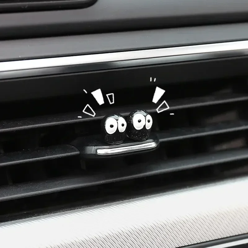 5/10/20PCS Cute Funny Black Elf Car Interior Decoration kawaii Auto Center Console Rearview Mirror Ornaments For Car Accessories