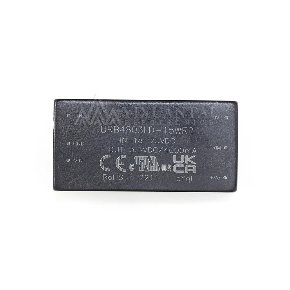 

2pcs URB4803LD-15WR2 18-75V 3.3V 4000mA DC-DC Converter Modules