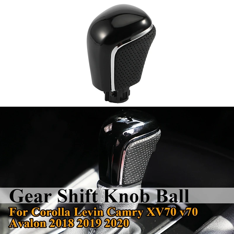 

Glossy Black Gear Shift Knob Ball Shift Head For Corolla Levin Camry XV70 V70 Avalon 2018 2019 2020