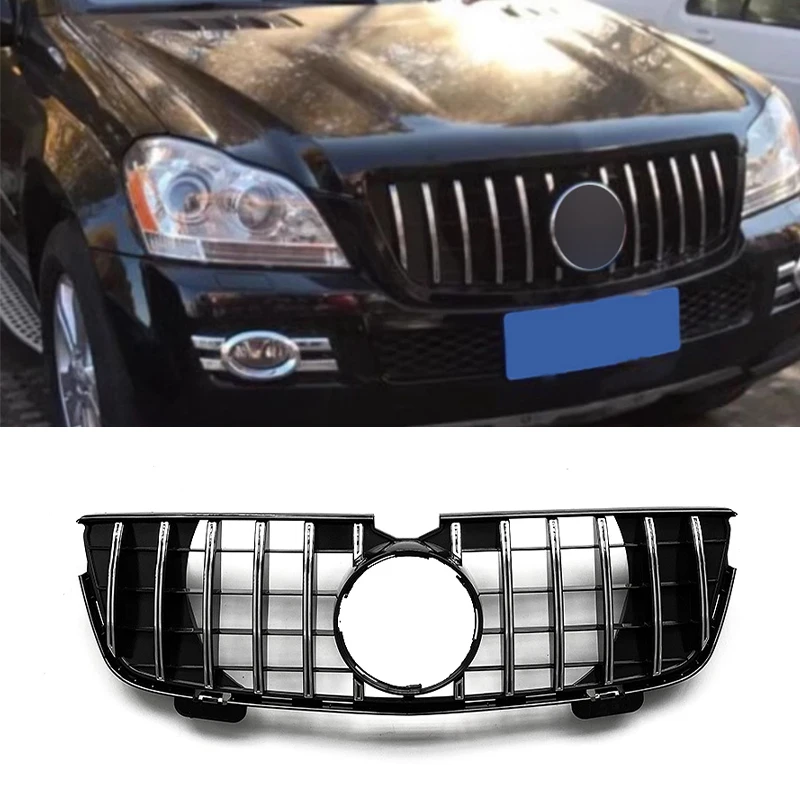 Car Front Grille Grill For Mercedes Benz GL Class X164 GL350 GL450 GL500 GL550 2007 2008 2009 Tuning Accessories ABS Grills