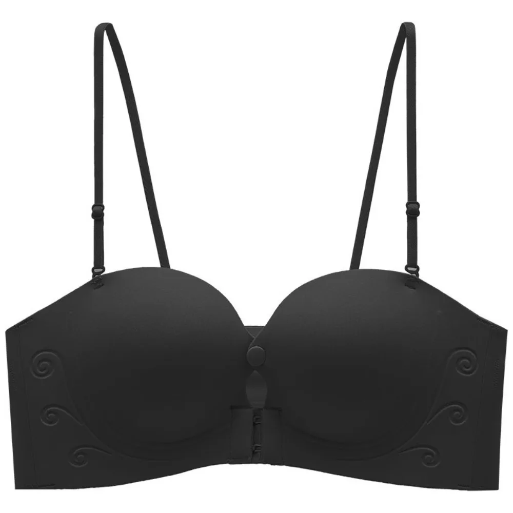 Envoltura el pecho, sujetador inalámbrico con escote en V profundo, hebilla frontal ajustada, ropa interior push-up, sujetador con hebilla frontal a prueba de golpes sin rastro