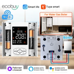 2024 New Tuya Smart Home WiFi Thermostat Low Power Battery Water Gas Boiler Temperature Controller For Alexa Google Home Alice