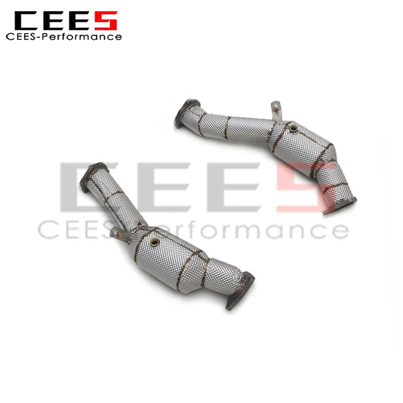 

cees Exhaust Downpipe for Porsche Cayenne 957 2006-2010 Stainless Steel Exhaust Pipe Downpipe with Catalyst Car Exhaust System