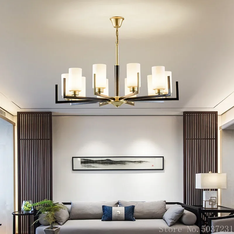 الحديثة الجديدة الصينية الثريا المنزلية مصباح ليد مطعم قلادة مصباح غرفة المعيشة غرفة نوم الثريا قاعة علوي الحديد مصباح E27 #3