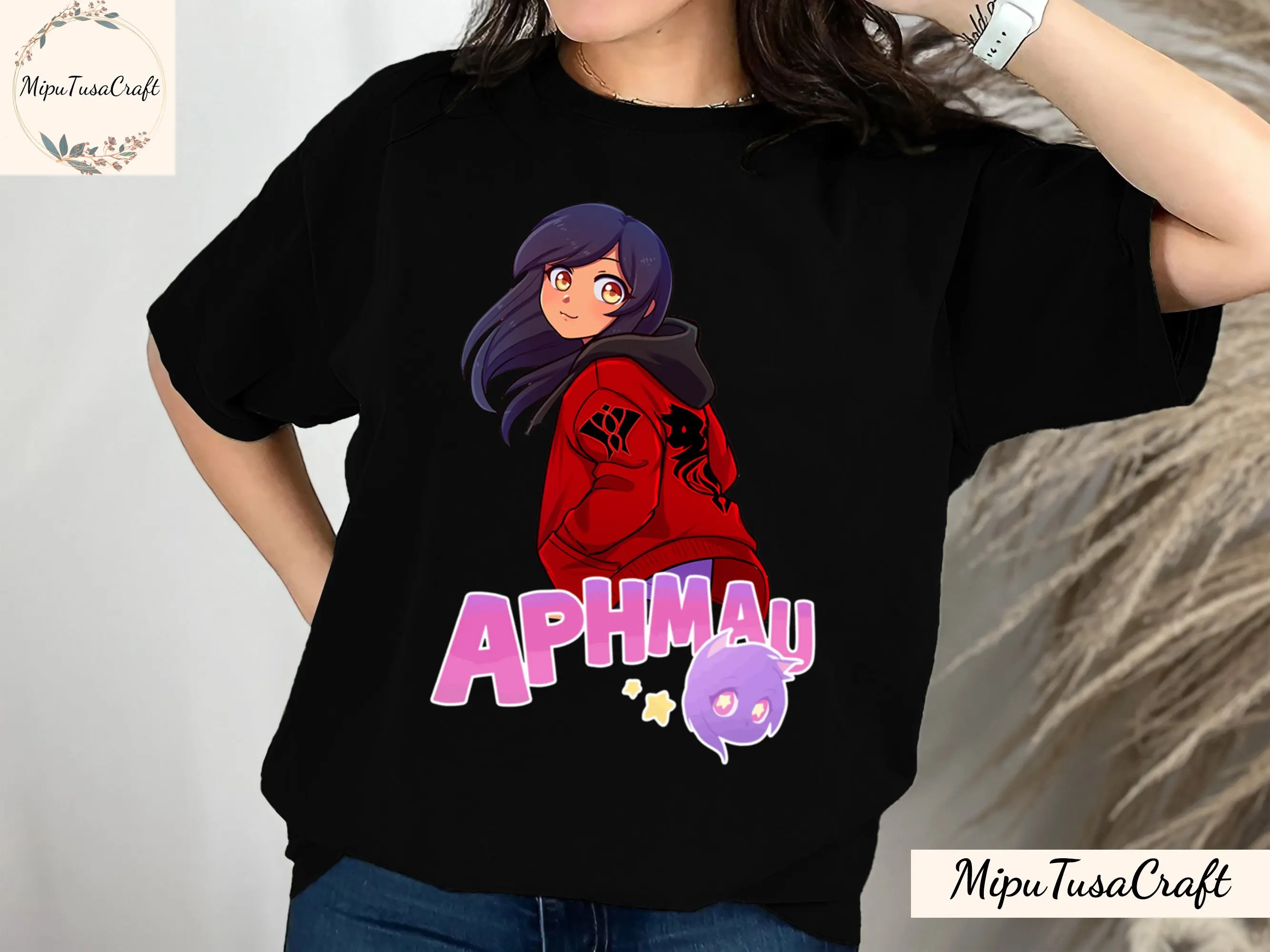 Aphmau T Shirt Cute Plushies Aaron Lycan Kawaii Youtuber Gamers Boys Girls Novelty