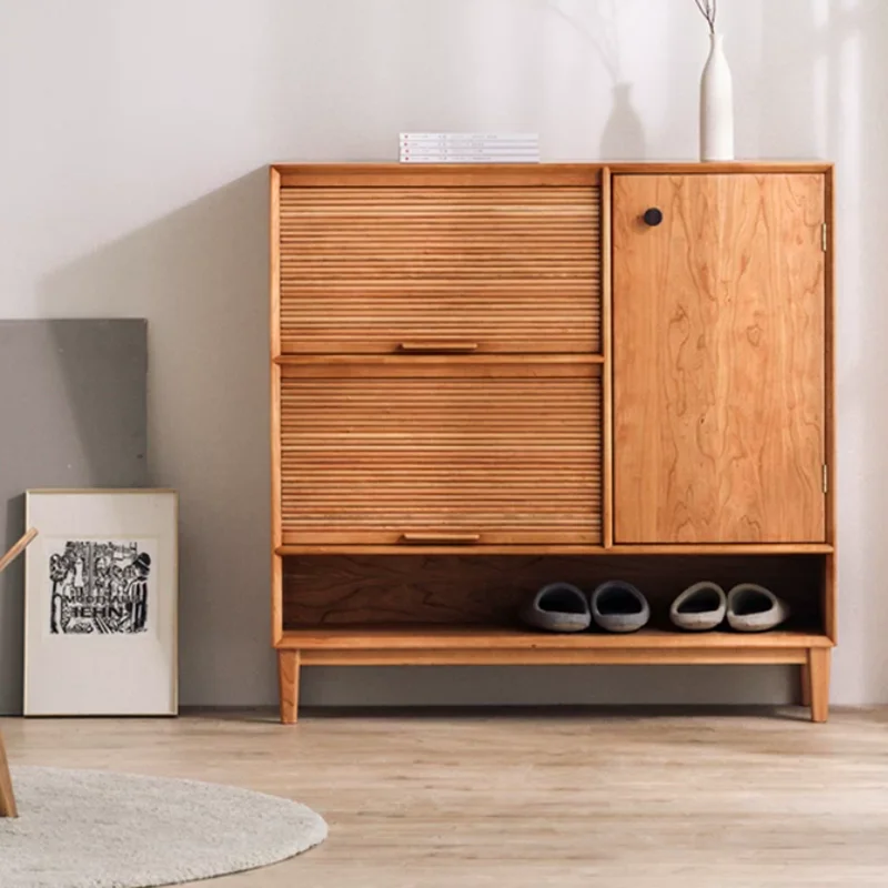 Wooden Modern Shoe Shelf Designer Organizer Storage Vertical Cupboard Shoe Cabinet Display Hidden Archivadores Salon Furniture