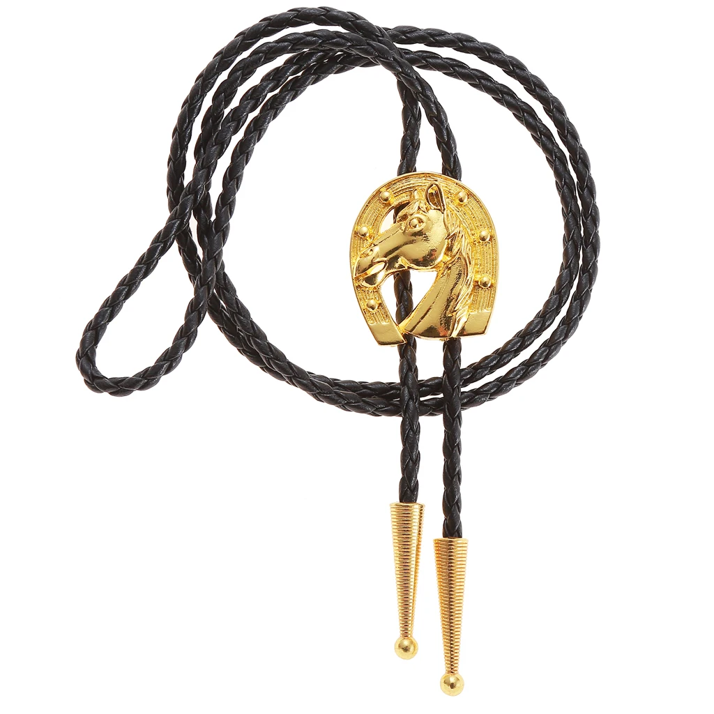 The horseshoe bolo tie the horse's head