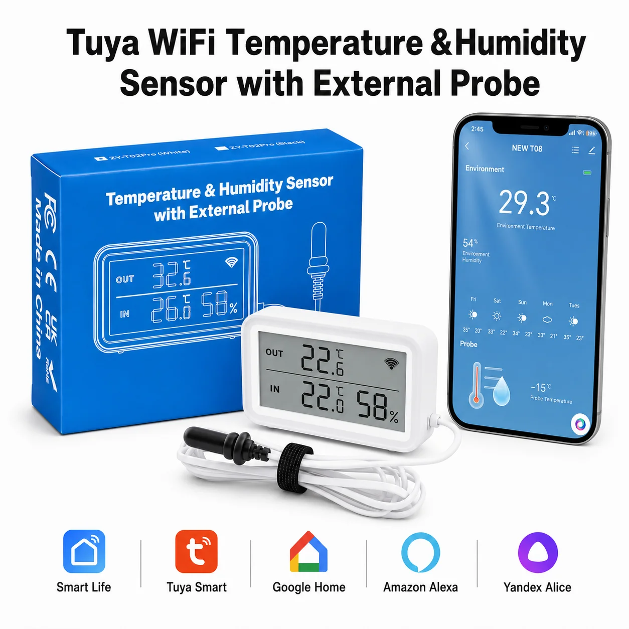 Smart Home Yandex - NUEVO Sensor de Temperatura y Humedad