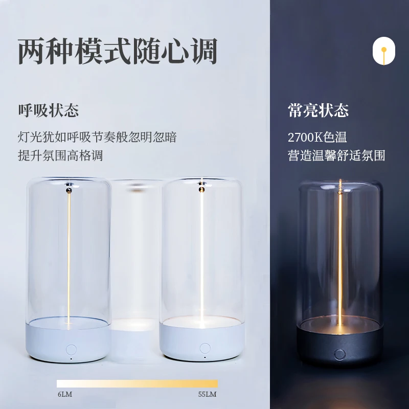 Luce notturna creativa da comodino che carica luce ambientale camera da letto umore alimentazione del bambino