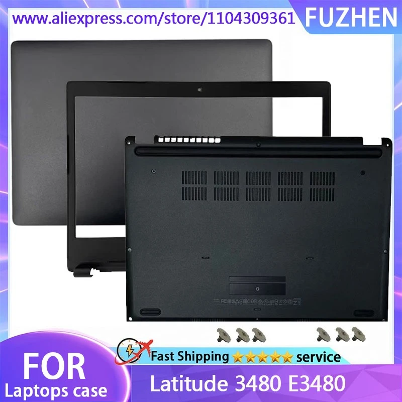 

New For Latitude 3480 E3480 Laptop LCD Rear Cover/Top Cover/Front Frame/Bottom Cover/Lower Cover Black
