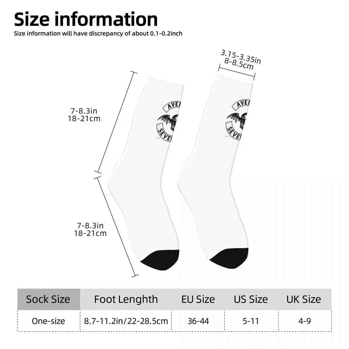 American Avenged Sevenfold Socks Winter Heavy Metal Band Stockings Retro Men Warm Soft Socks Graphic Outdoor Anti Skid Socks