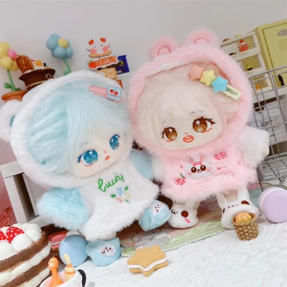 20cm Doll Clothes Toy Doll Shoes Plush Hoodie Cotton Doll Clothes Doll Cloth Accessories Cartoon No Attributes Dolls Clothes