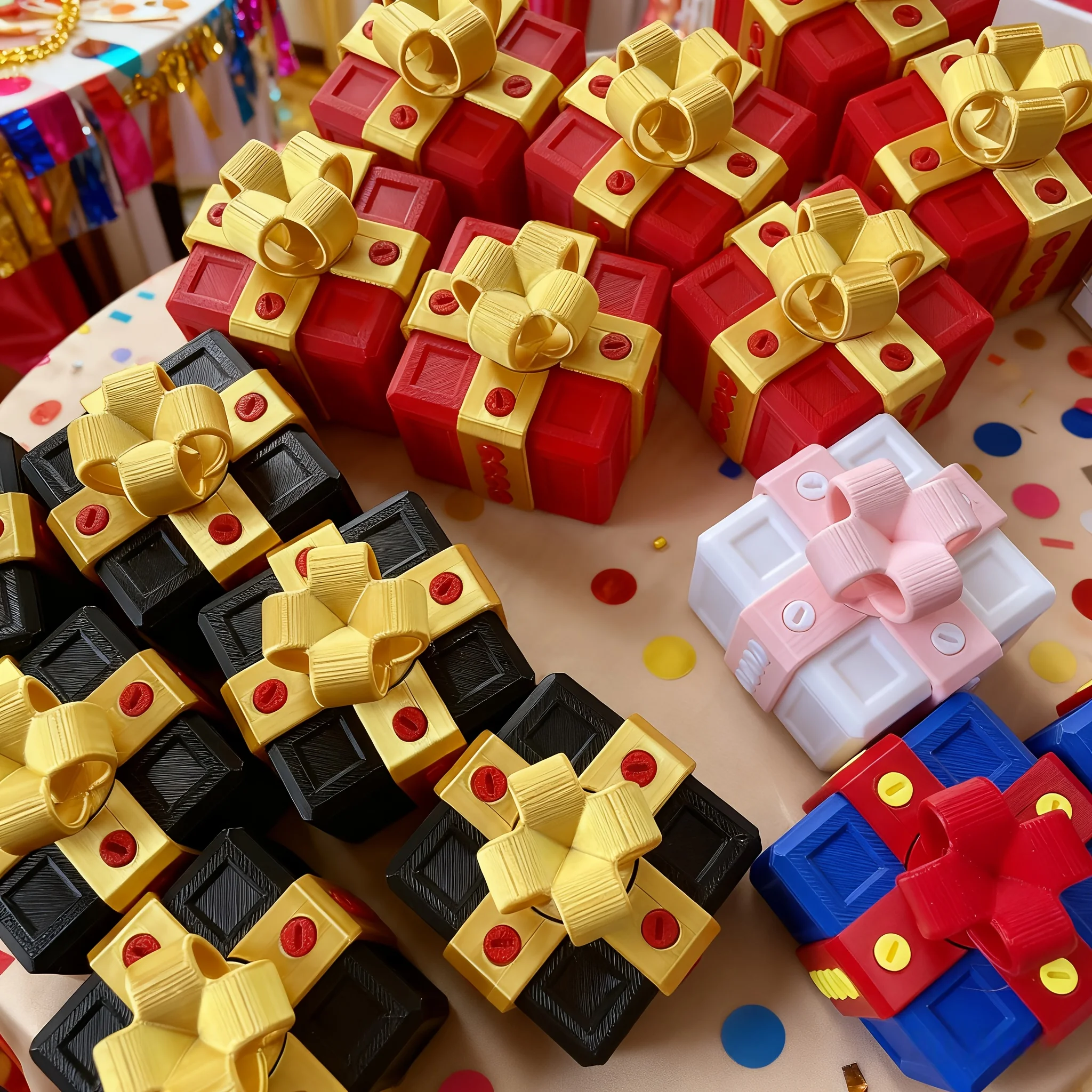 플라스틱 나사와 기하학 퍼즐이 포함된 3D 재미있는 선물 상자, 크리스마스와 할로윈 휴일 장식 선물 상자에 적합