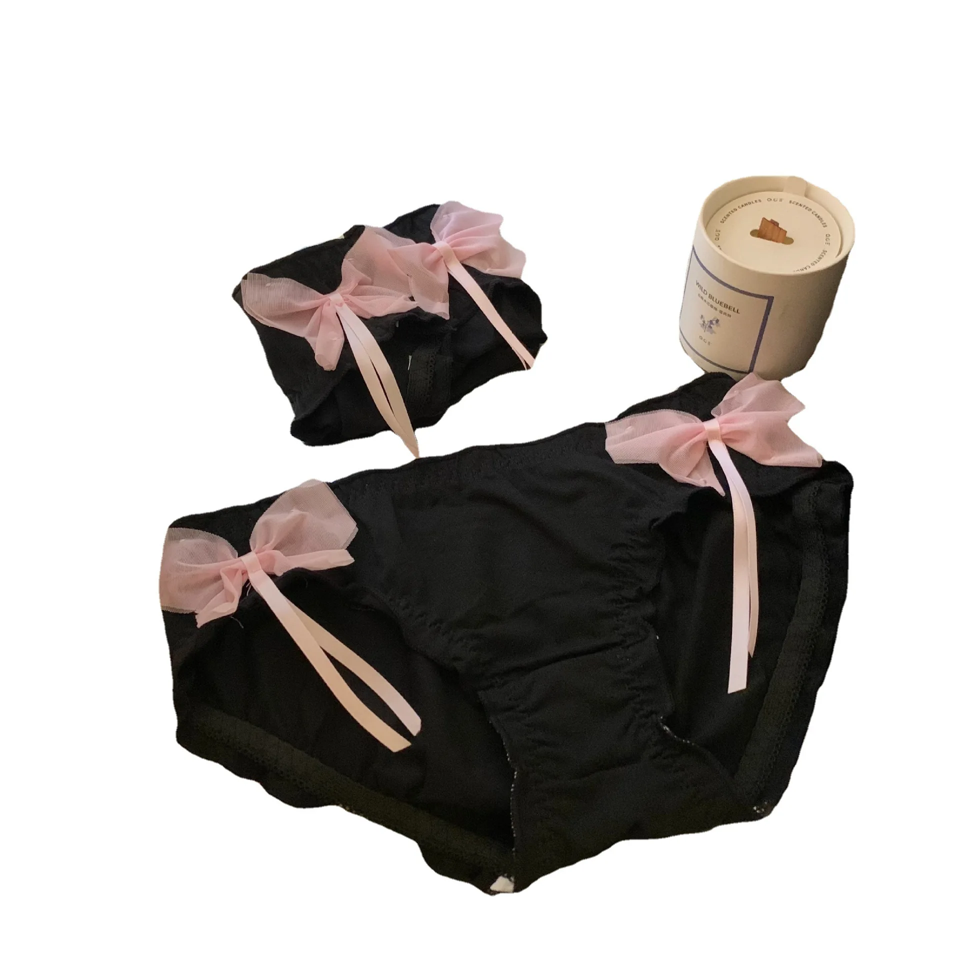 سراويل داخلية قطنية كبيرة القوس ، سروال داخلي ثونغ ، صورة حقيقية ، جميلة ، لطيفة ، لوليتا ، كاواي ، M ، L ، XL