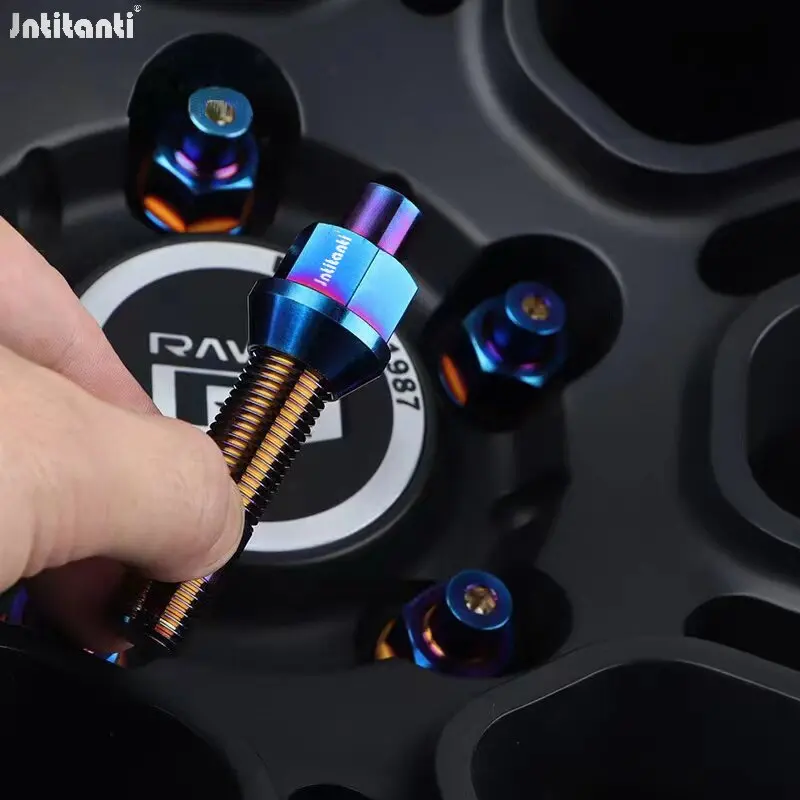 

Jntitanti 10.9grade racing parts Gr.5 titanium wheel stud conversion kits M14*1.25mm for BMW MINI Rolls-royces racing