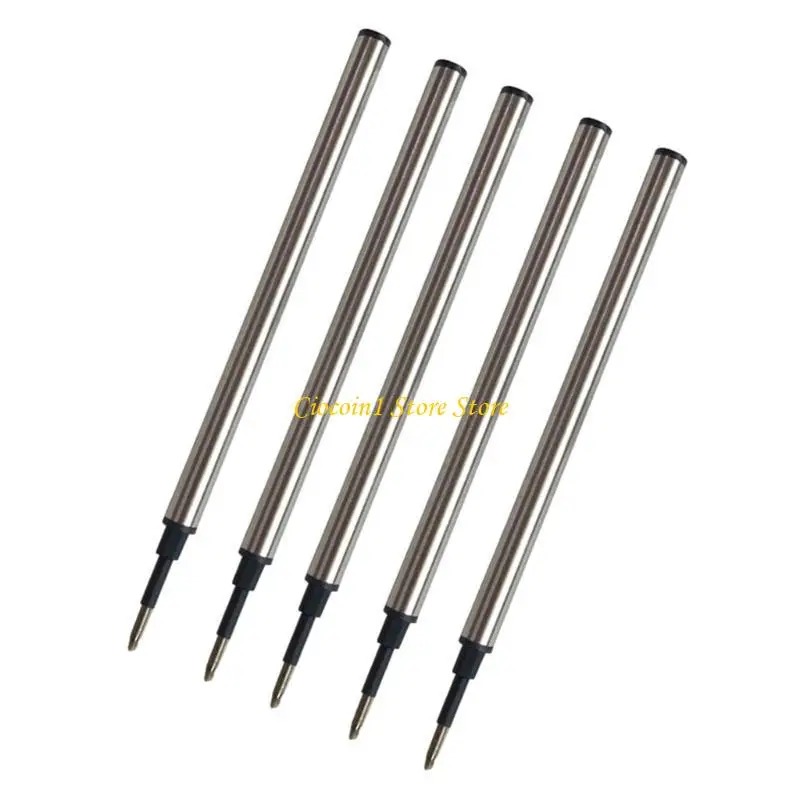 

A3PC 1/5/20Pcs Universal Pen Refills Stainless Steel Refills 0.5mm Tip Quick Drying Smooth to Write for Ballpoint Pen Gel Pen