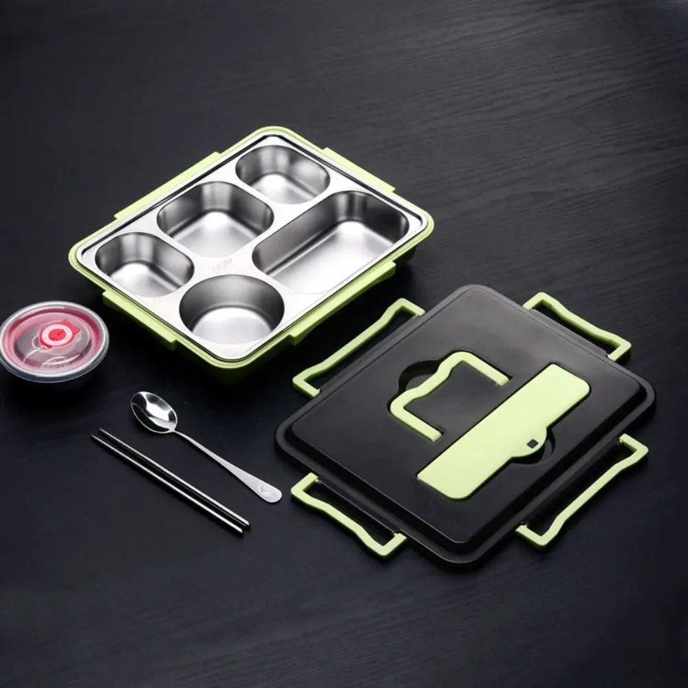 

Leakproof Stainless Steel Lunch Box Microwavable Multi-Grid Insulated Lunch Box Food Grade with Cutlery Food Container