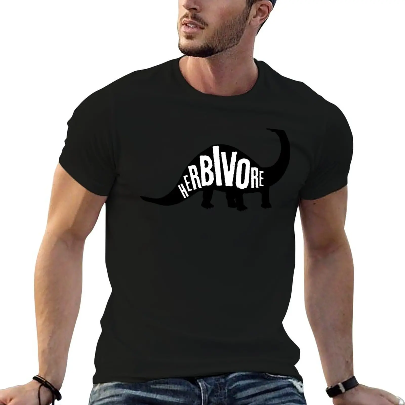 T-shirt Herbivore Cute Dinosaur, sans cruauté, amis, pas de nourriture, vegan, alimenté par les plantes, sauvez la planète, mangez végétarien