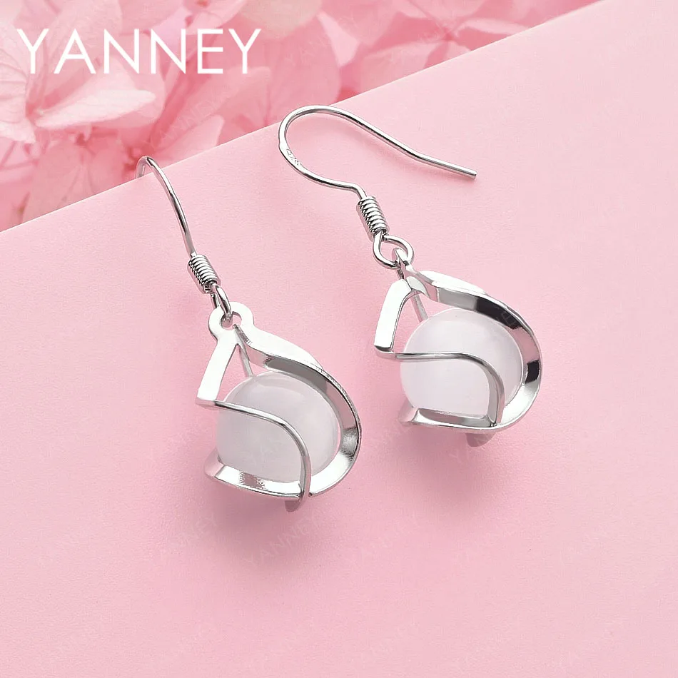 

Серебро 925 пробы, 13 мм, изысканные круглые бусины, женские серьги, модные свадебные подарки, ювелирные аксессуары