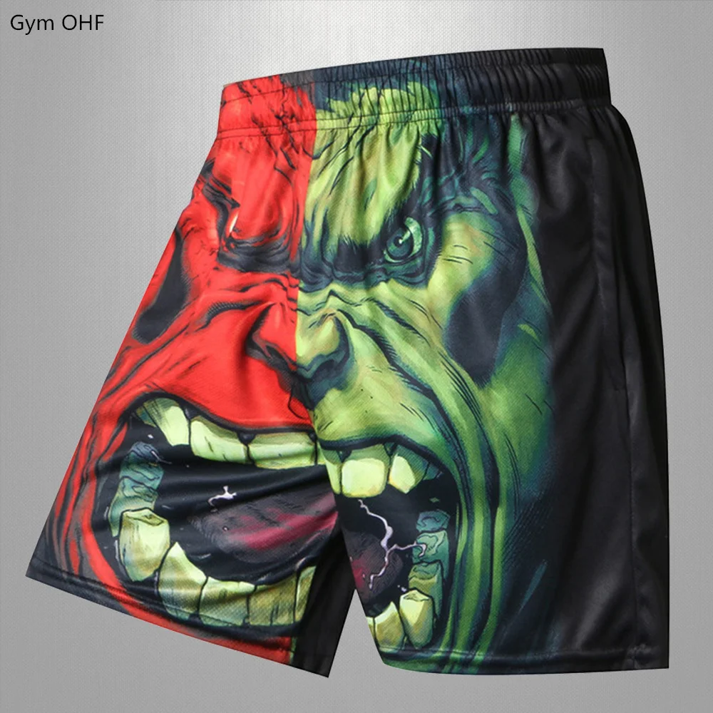MMA Men\'s 3D printing NEW sports breathable boxing training pants mma short kickboxing shorts short muay thai boxeo mma