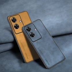 For Realme Note 60 4G Чехол для Case Lambskin Texture Leather Back Cover For Realme Note 60 Soft Frame Shockproof Coque