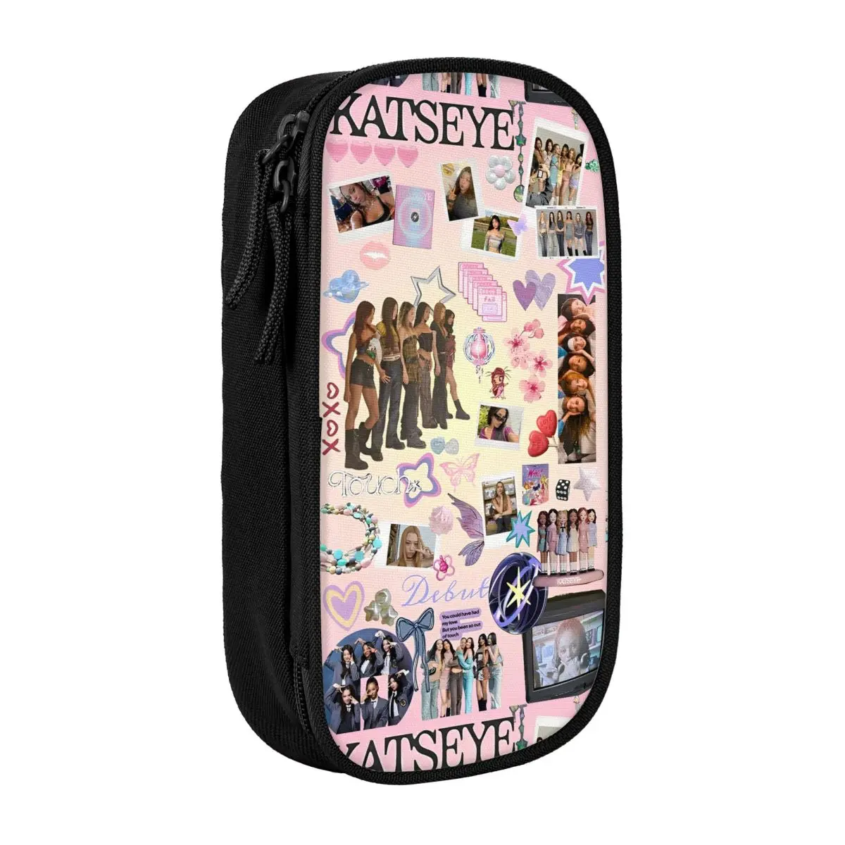 Katseye Kpop Idol Pencil Case Lovely Gnarly Pen Box Bag for
