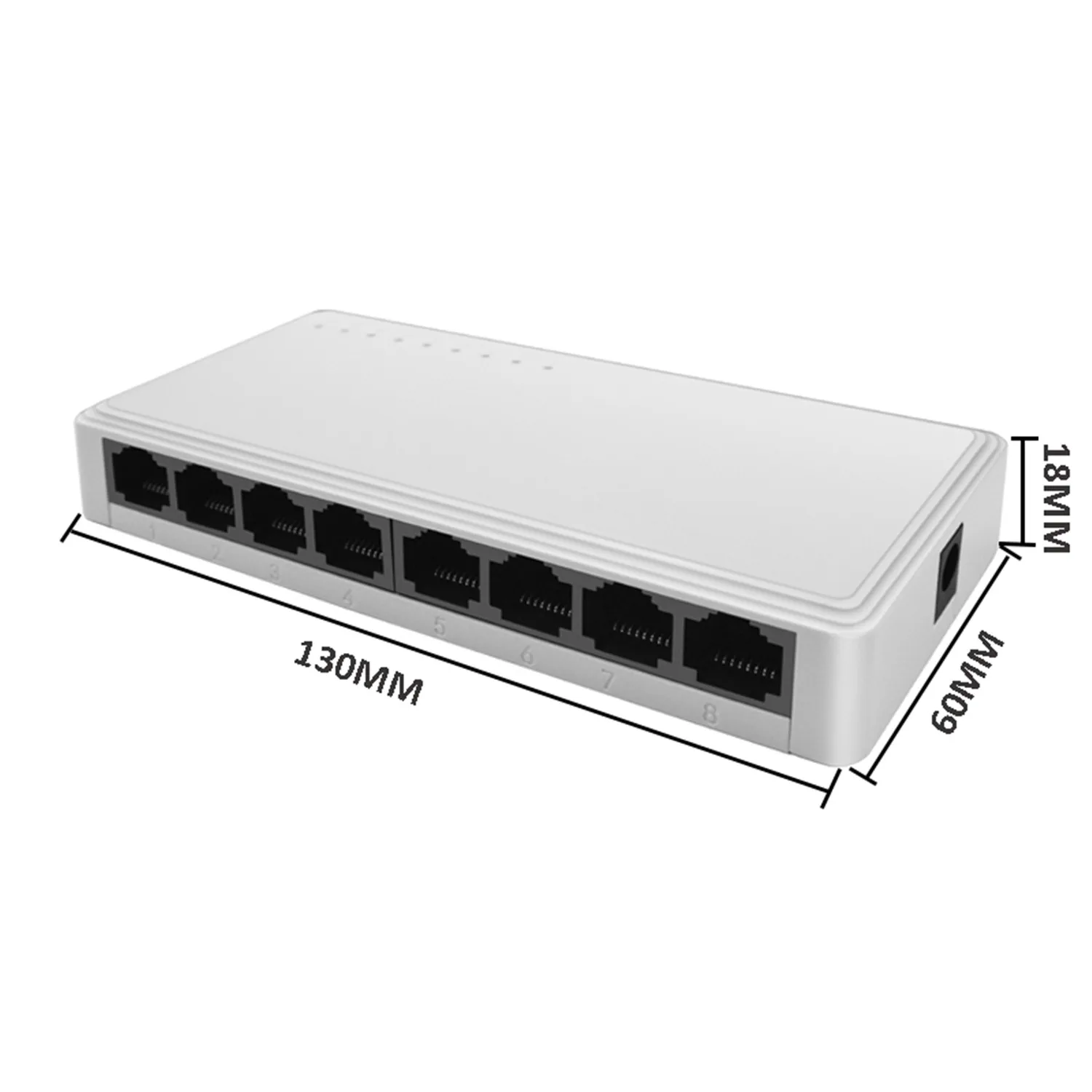 EATPOW-conmutador Ethernet de escritorio RJ45 rápido, carcasa de plástico, 8 puertos, 10/100/1000Mbps, conmutador de red Gigabit no gestionado