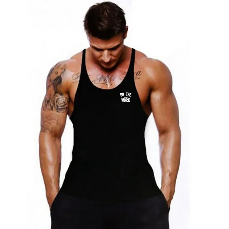 Muscleguys Brand Gym Stringer Tank Tops Mens Fitness Sleeveless T Shirts Bodybuilding Tanktops Muscle Singlets Workout Clothes