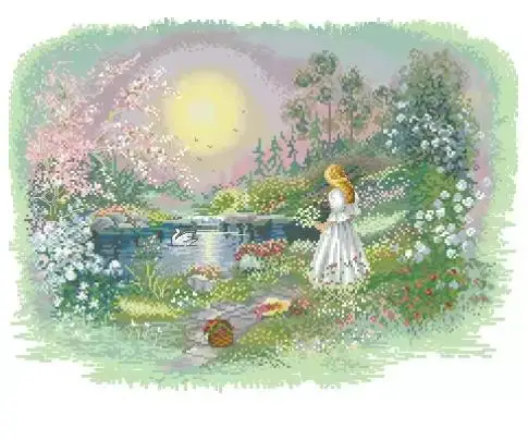 Uca-S B702 Spanish Women 44-61 DIY Cross Stitch Kit Aida 11CT 14CT 25CT Canvas Fabric Embroidery Set Living Room Decor