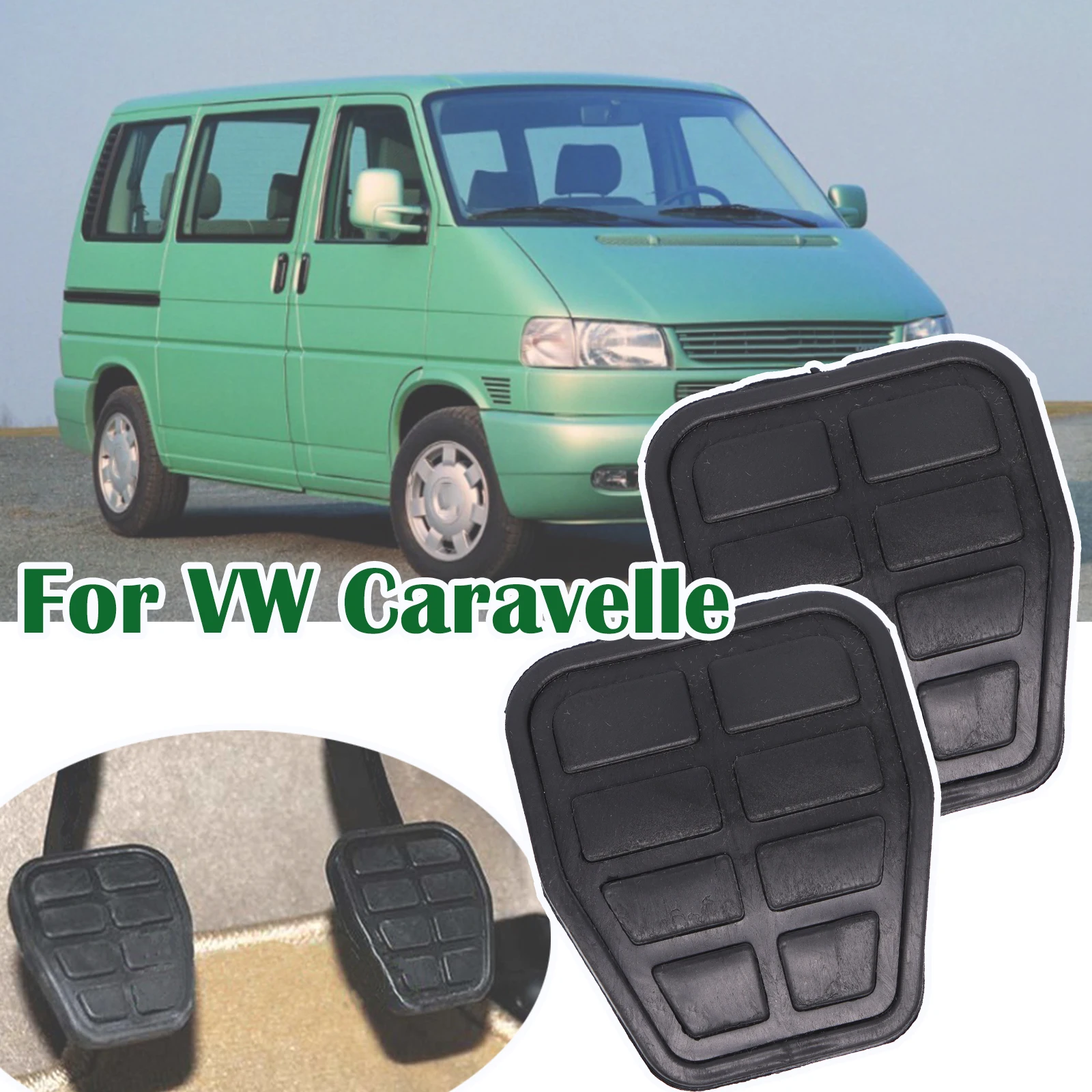 

For VW Caravelle Transporter T4 1990 - 2001 2002 2003 Rubber Brake Clutch Foot Pedal Pad Covers 321721173 7213141 6X0721173A