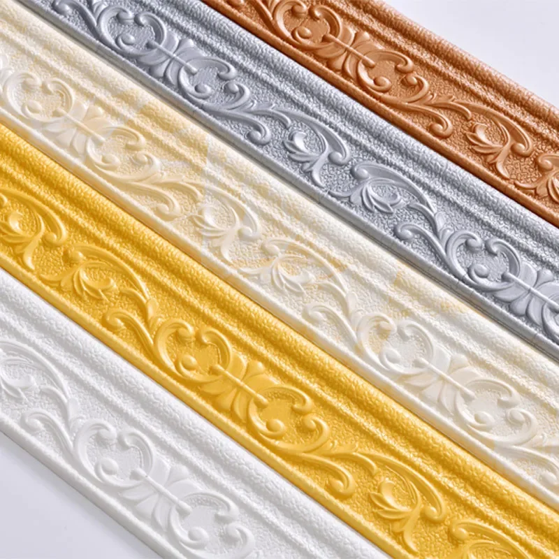 Self adhesive skirting board, waterproof decorative strip, waistline, 3D wall enclosure, border sticker