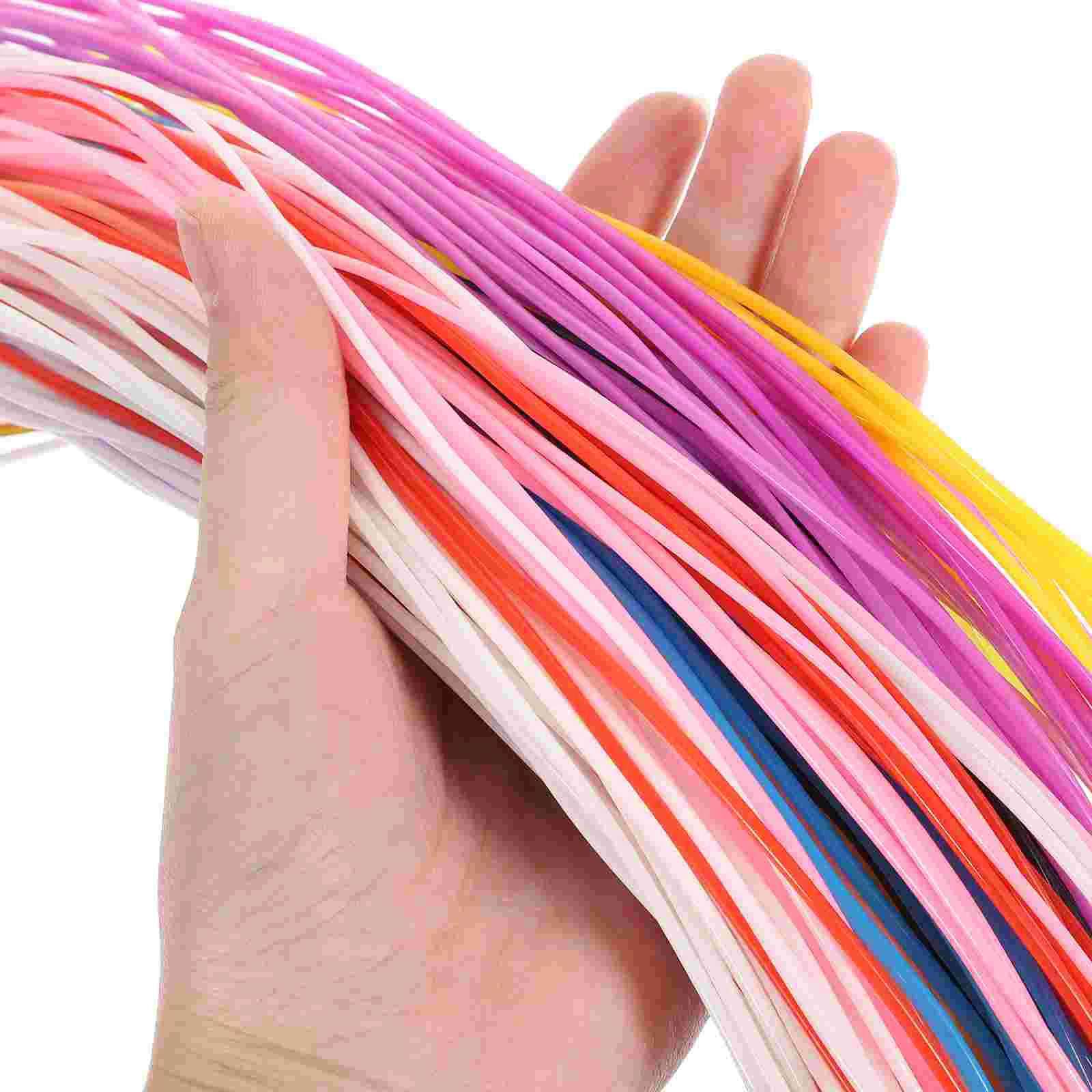 200pcs 20 colors Weaving Strings PVC Lacing String Craft String Multi-color DIY Craft Cord Scoubidou Strings Kit