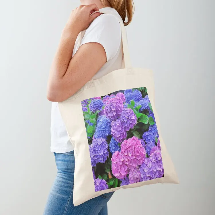

Beautiful Pink & Purple Hydrangeas Blooming Tote Bag shopping bag logo eco bag folding Shopper