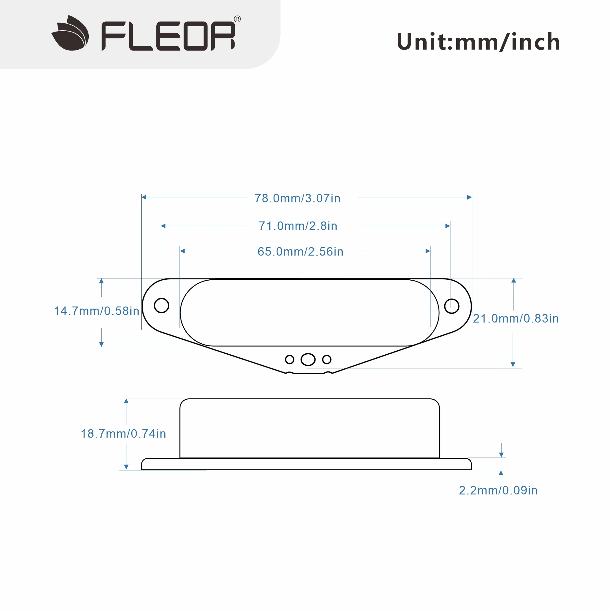 FLEOR 1 Stück Alnico 5 Gitarre Single Coil Pickup Neck Pickup für TL E-Gitarre Teile – Detail 1