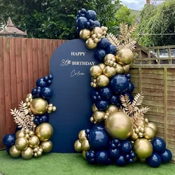 108pcs Navy Blue Metallic Gold Balloons Garland Arch Kit for Birthday Wedding New Year Anniversary Party Decoration Suupplies