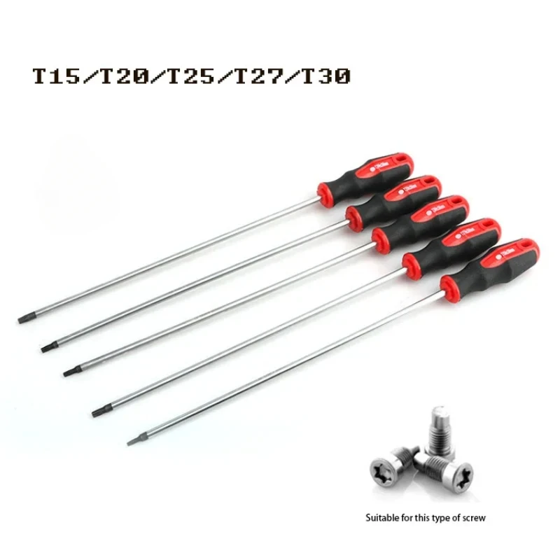 

1PC/Set15.7inch Extra Long Torx Magnetic Screwdriver with Hole S2 Steel T15 T20 T25 T27 T30 for Home Automobile Repair Hand Tool