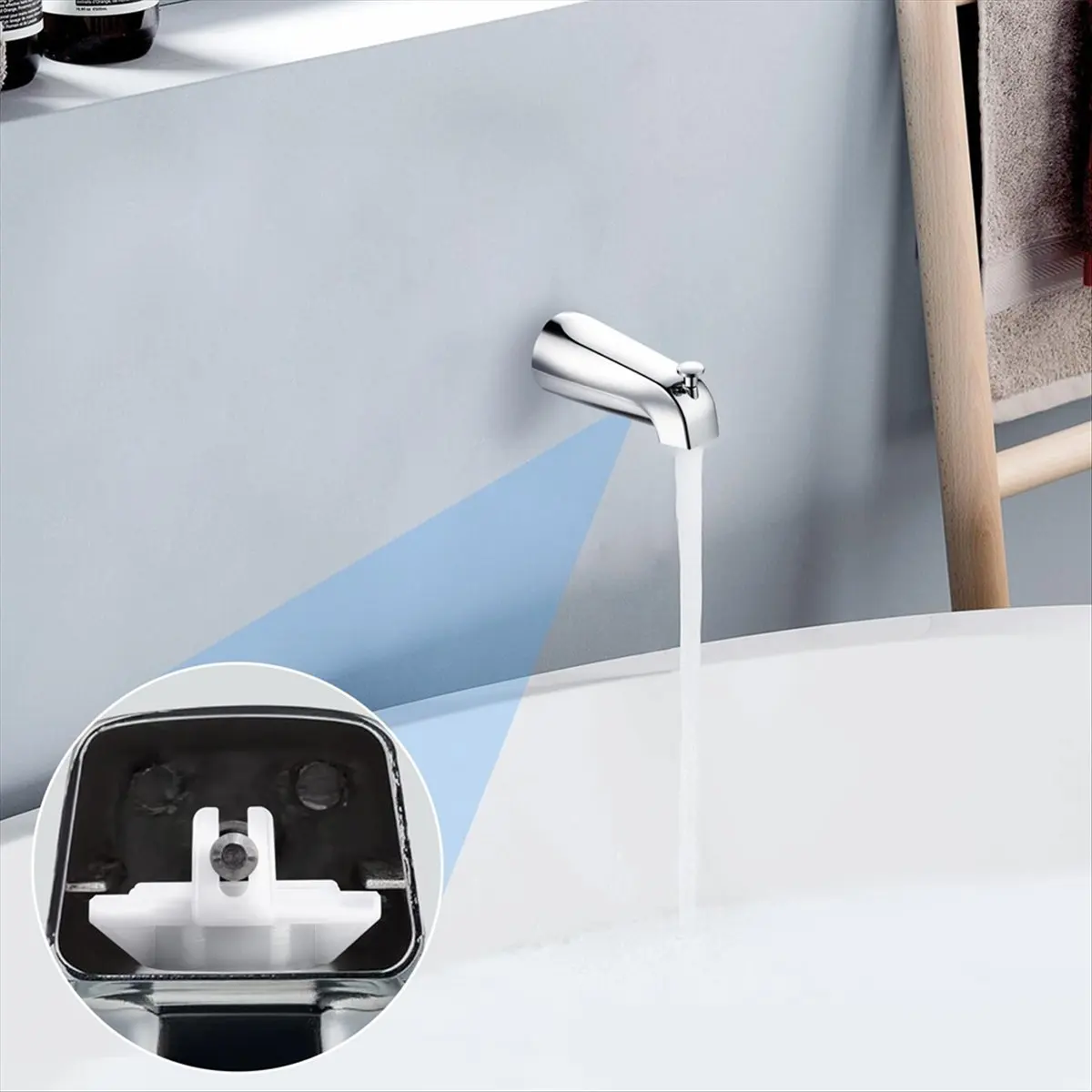 A95G Set of 4 Tub Spout Diverter Repair Kit - Bathtub Spout with Diverter Repair Kit - Tub Faucet Repair Replacement Parts