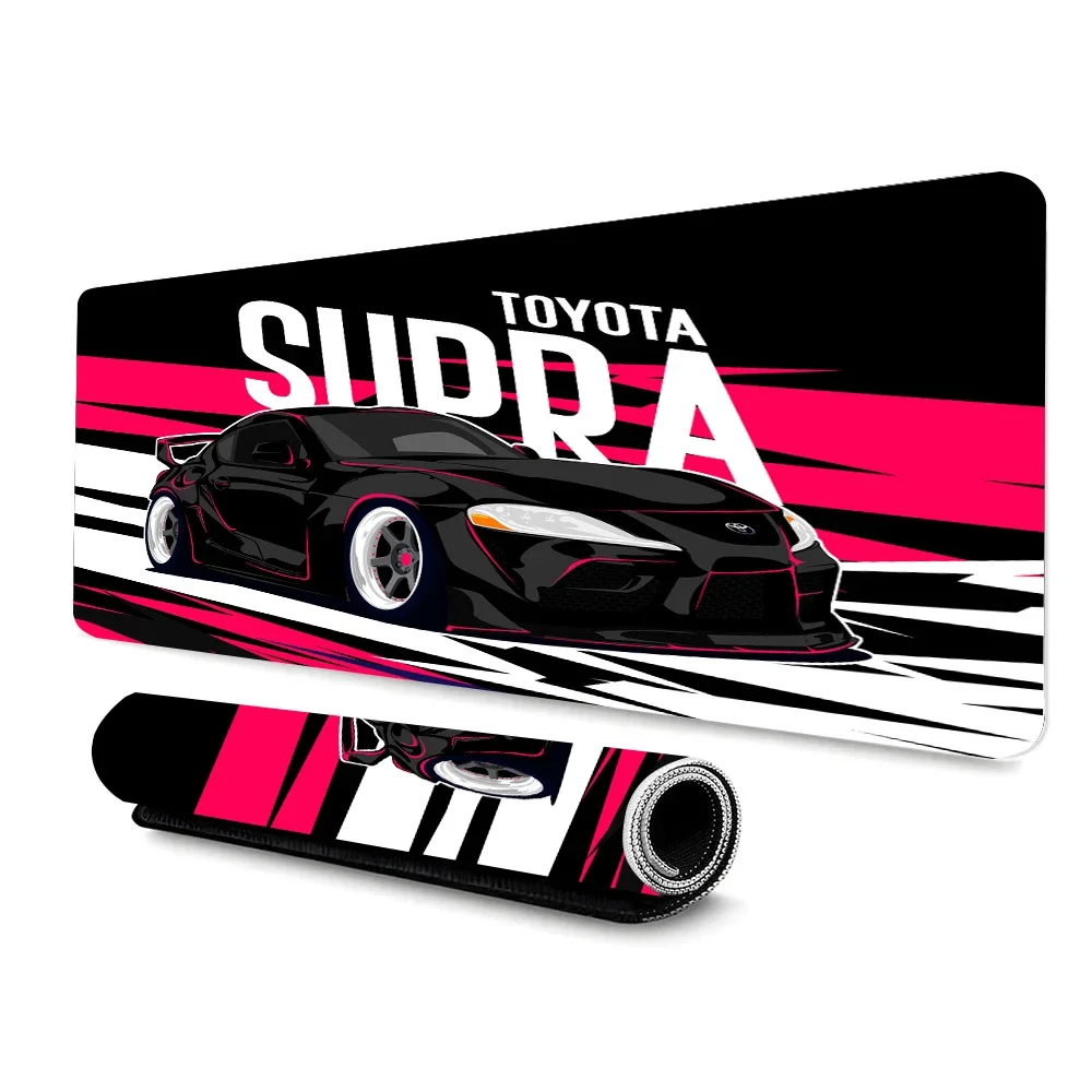 TOYOTA Super Sports Car Anime Mouse Pad Large Computer Office Game Mat Rubber Anti-slip Gaming Accessories Keyboard Desktop Pads