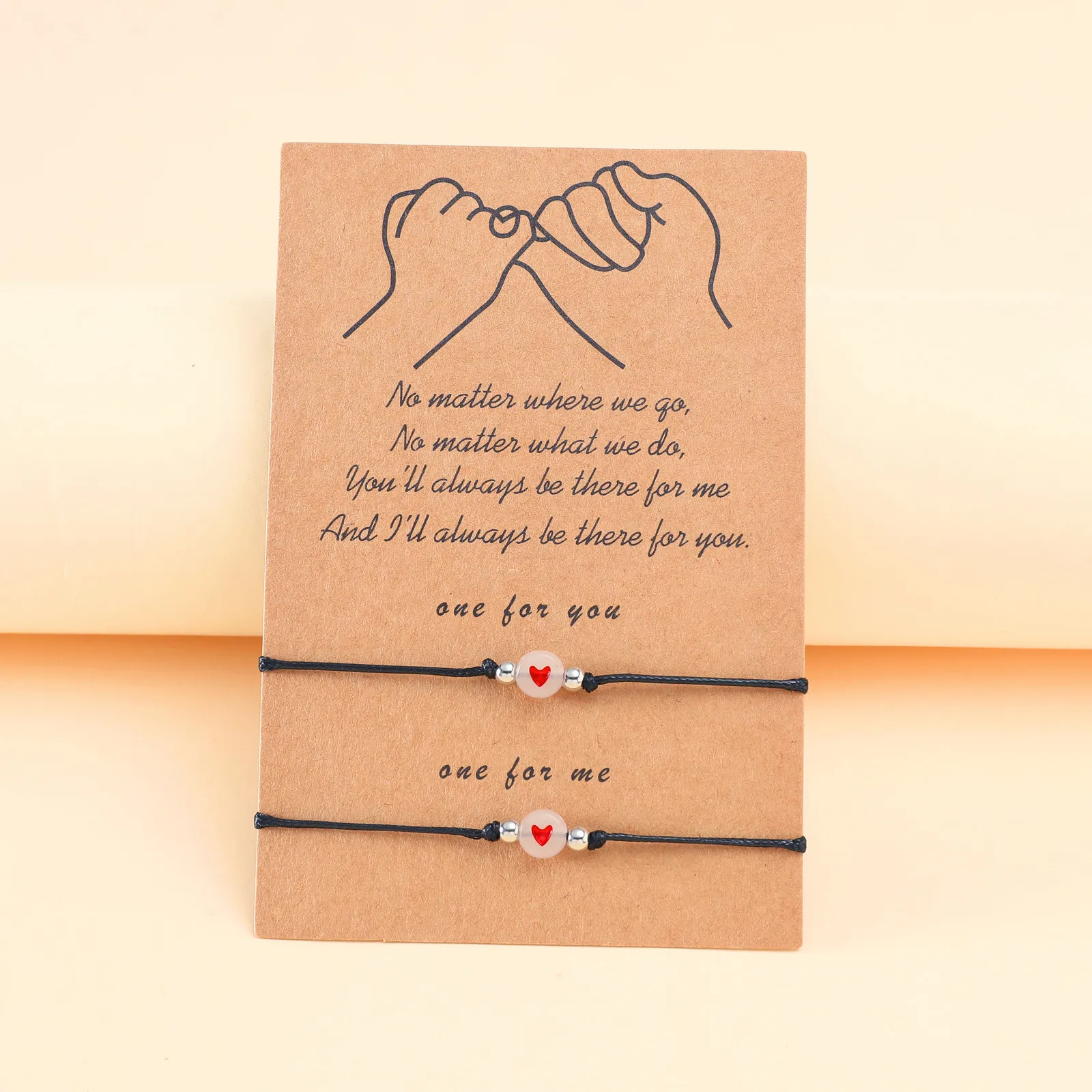 Nuovo braccialetto per luce notturna a forma di cuore perline per luce notturna braccialetto di carta intrecciata a mano multicolore regalo di gioielli per coppie all'ingrosso