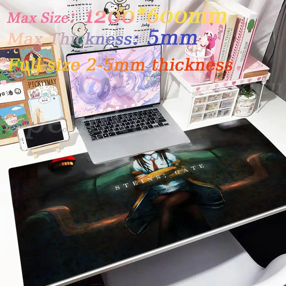 Mouse Offices accessorie Anime figures Anime Pad Non-Slip DIY Steins_GateS games computer Rubber Cartoon Large Game Edge locking