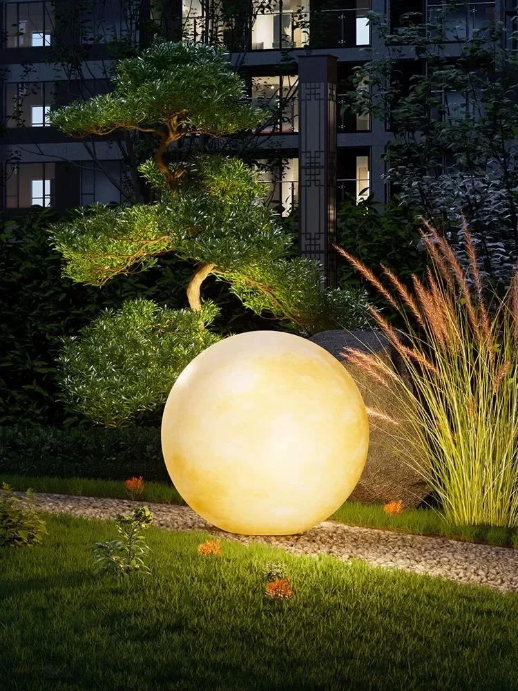 Solar Moon Lamp Outdoor Waterproof Creative Planet Landscape Lawn Yard Light for Atmosphere Decoration